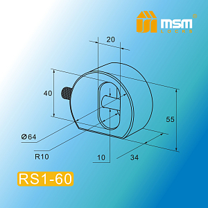 Замок навесной MSM RS1-60 Блистер #235905