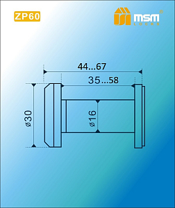 Дверной глазок MSM ZP-60 PB (полированная латунь) #233160